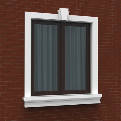 Готове Рішення обрамлення віконних проємів фасадним декором One Decor, фасадний декор, модель 004 700004 фото