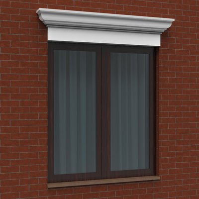 Готове Рішення обрамлення віконних проємів фасадним декором One Decor, фасадний декор, модель 007 700007 фото