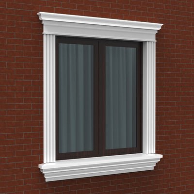 Готове Рішення обрамлення віконних проємів фасадним декором One Decor, фасадний декор, модель 008 700008 фото