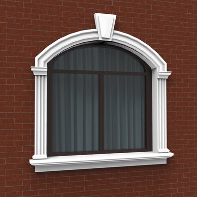 Готове Рішення обрамлення віконних проємів фасадним декором One Decor, фасадний декор, модель 011 700011 фото