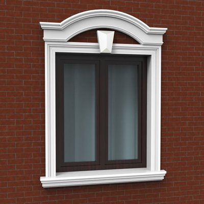 Готове Рішення обрамлення віконних проємів фасадним декором One Decor, фасадний декор, модель 012 700012 фото