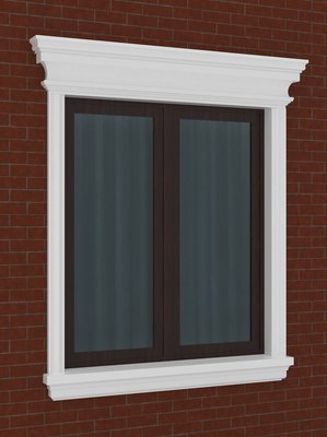 Готове Рішення обрамлення віконних проємів фасадним декором One Decor, фасадний декор, модель 013 700013 фото