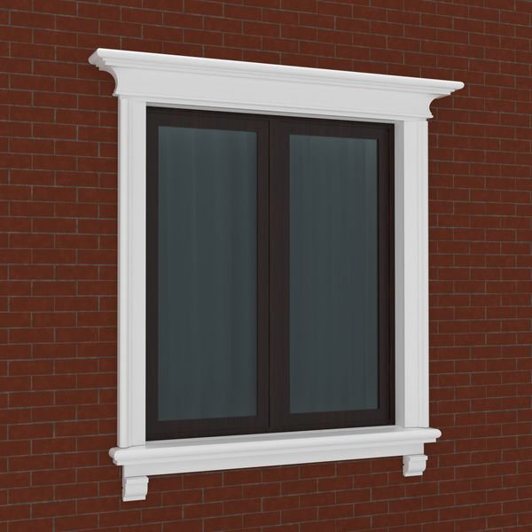 Готове Рішення обрамлення віконних проємів фасадним декором One Decor, фасадний декор, модель 016 700016 фото