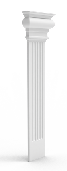 Пилястра фасадная One Dеcor, 40х400 мм, наружная для обрамления дома, модель Pl 003 600003 фото